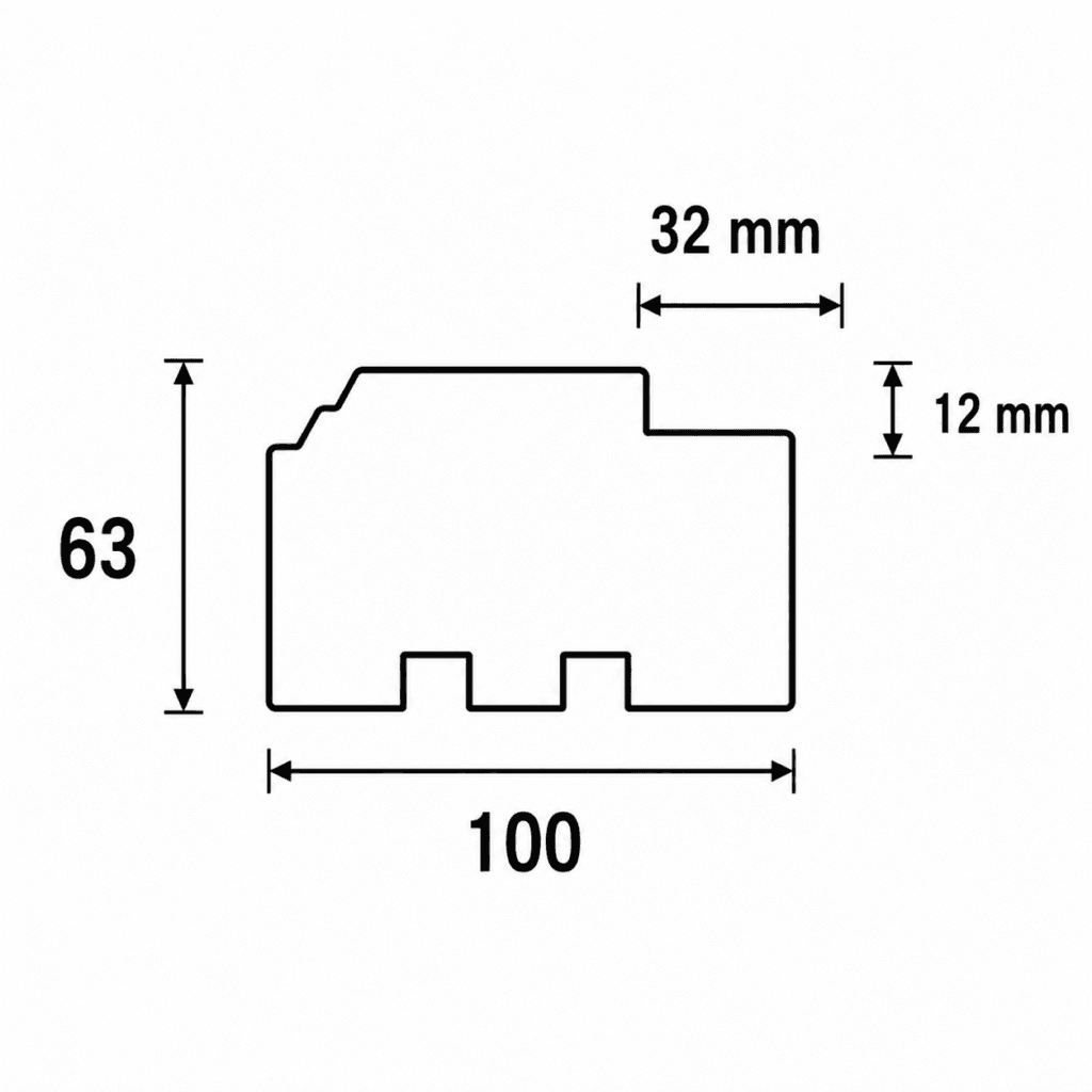 WPC Door Frame - HD/SDF-2 100X63 MM