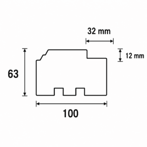 WPC Door Frame - HD/SDF-2 100X63 MM