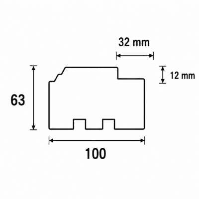 WPC Door Frame - HD/SDF-2 100X63 MM