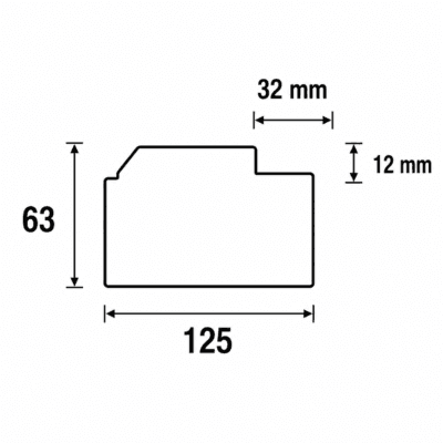 WPC Door Frame - HD/SDF-3 125X63 MM