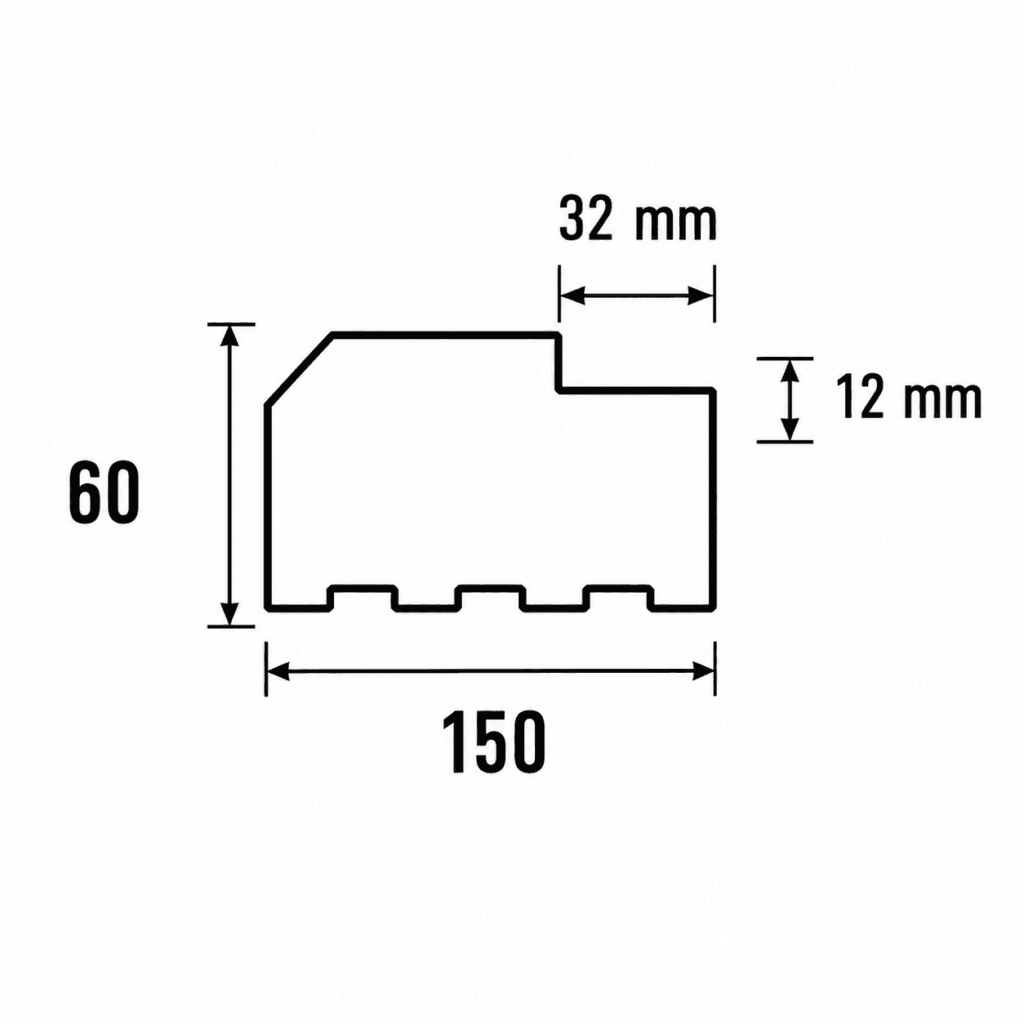 WPC Door Frame - HD/SDF-4 150X60 MM