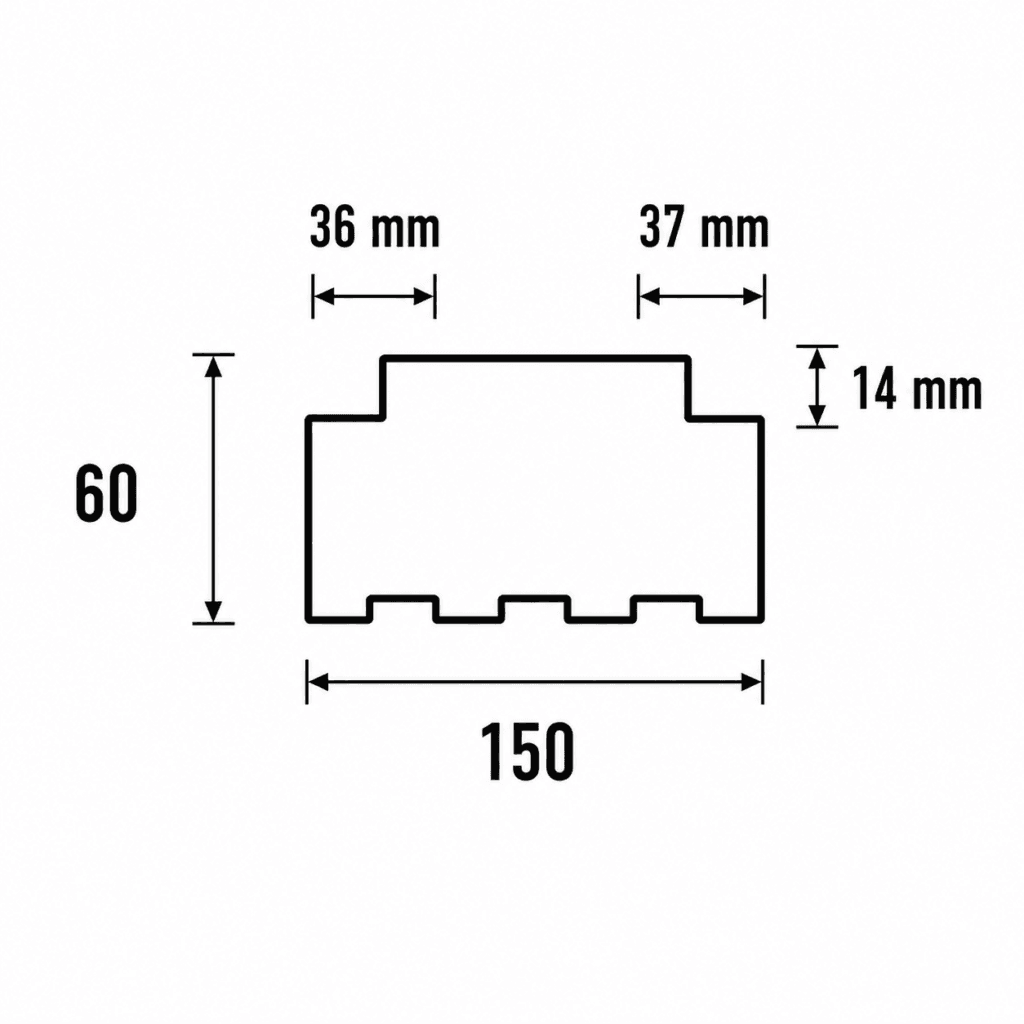 WPC Door Frame - HD/SDF-5 (DP) 150X60 MM