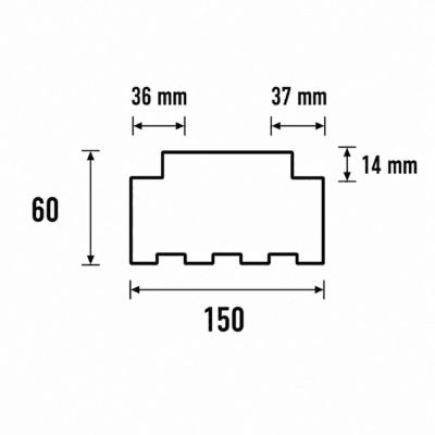 WPC Door Frame - HD/SDF-5 (DP) 150X60 MM