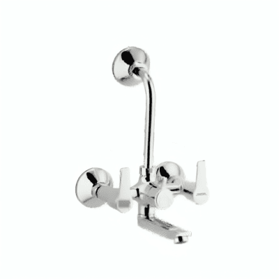 Milano Silver Collection - Wall Mixer Telephonic with L Bend